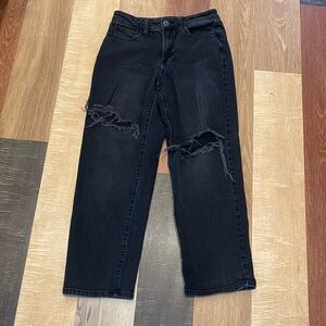 High rise straight leg jeans